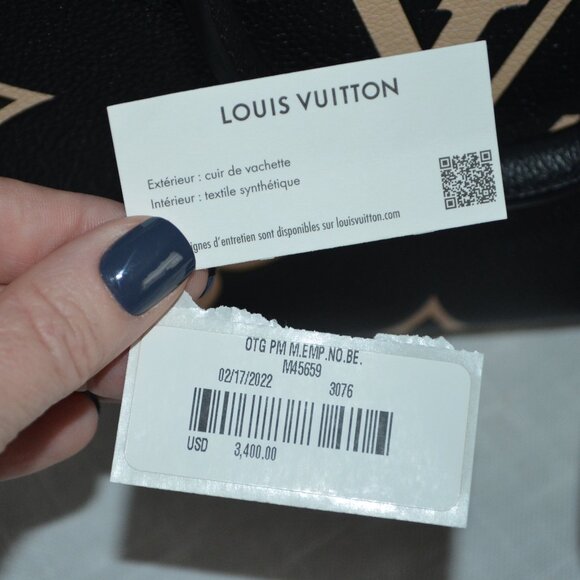 $3400 Louis Vuitton OTG Onthego PM Bicolor Monogram Empreinte Leather To… - Picture 13 of 13